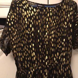 Black and gold Dkny dress